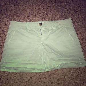 American Eagle tinted green shorts